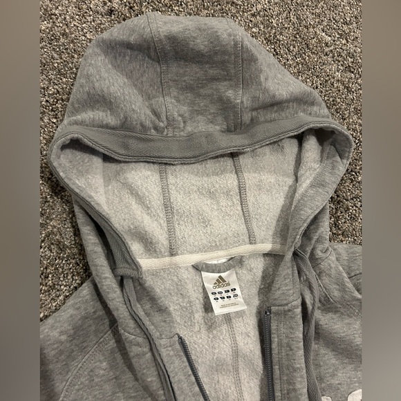 Adidas Zip Up Hoodie Sweatshirt Womens Medium - Picture 6 of 8